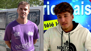 Mag 19 février 2023 - Ludovic Gonzalez (Digoin Handball) et Mathys Desbat (ESC Natation Chauffailles)