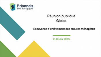 21 février 2023 - Réunion Brionnais Sud Bourgogne à Gibles (Redevance d'enlèvement des ordures ménagères)